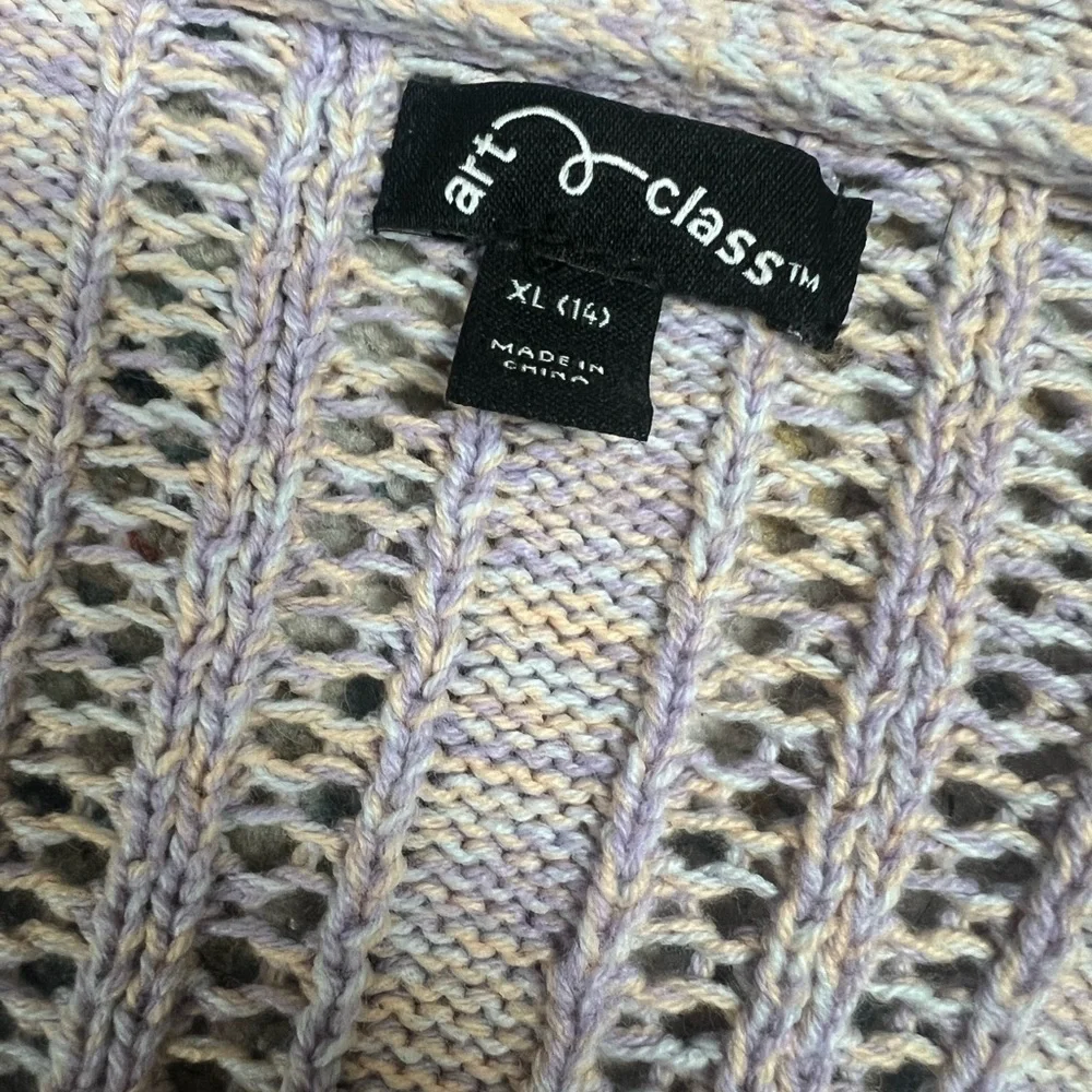 Girl Art Class Lavender Knit Cardigan